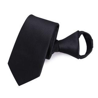 Plain Neck Tie 1 Pc - Plain Neck Tie - Black - One Size