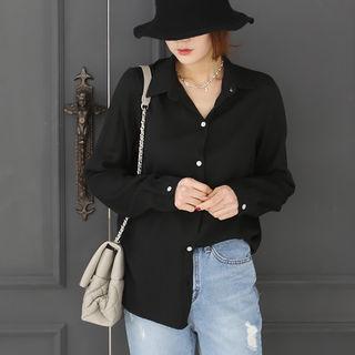 Plain Relaxed-fit Shirt