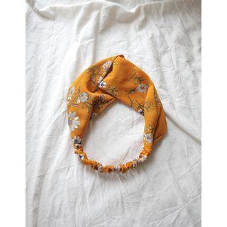 Knotted Floral Fabric Hair Band