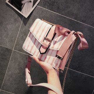 Striped Ribbon Shoulder Bag