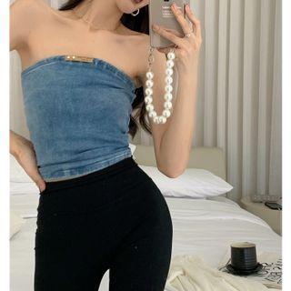 Denim Tube Top / Cardigan