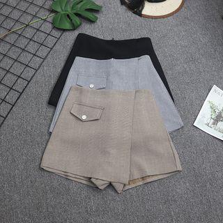 Asymmetric Front Pocket Skort