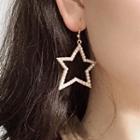 Faux Pearl Star Dangle Earring 0614 - 1 Pair - Gold - One Size