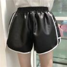 Faux Leather Shorts As Shown In Figure - One Size
