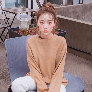 Crew-neck Drop-shoulder Pullover