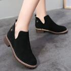 Faux Suede Lined Ankle Boots