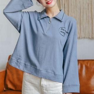 Collared Half-zip Pullover