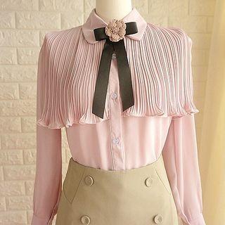 Pleated Chiffon Shirt
