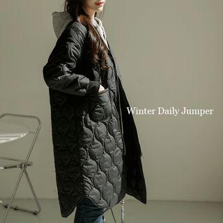 Dual-pocket Zip-up Padded Coat