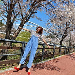Spaghetti-strap Baggy Overall Jeans
