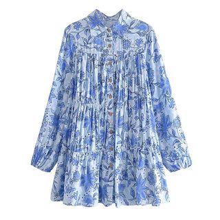 Floral Midi A-line Shirtdress