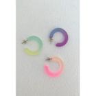 Neon-gradation Hoop Earrings