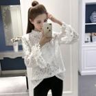 Set: Lace Long-sleeve Top + Bandeau