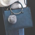 Circle Handle Tote With Shoulder Strap