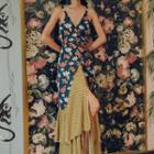 Floral Printed Sleeveless V-neck Panel Layer Dress