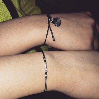 Stainless Steel Numeral Disc String Bracelet