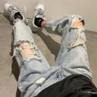 Ripped Trim Jeans