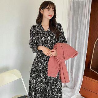 Plus Size Shirred Maxi Floral Dress