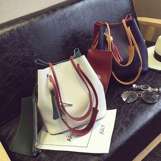Color Panel Bucket Bag