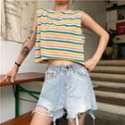 Striped Tank Top / Stripe Short Sleeve T-shirt
