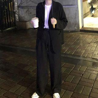 Plain Blazer / Wide Leg Pants
