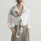 Print Panel Silky Shirt