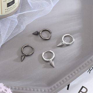 Sterling Silver Stud Mini Hoop Earring