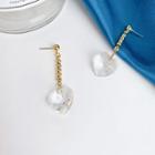 Glass Heart Dangle Earring 1 Pair - As Shown In Figure - One Size