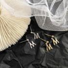 Alloy Letter M Dangle Earring