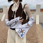 Flower Sun Protection Arm Sleeve White - One Size
