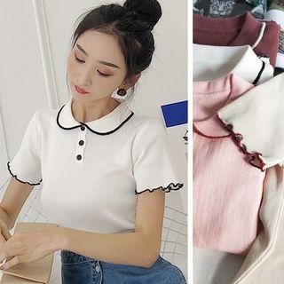 Short-sleeve Piped Polo Shirt