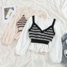 Blouse / Striped Knit Camisole Top