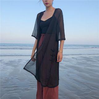 Elbow-sleeve Light Long Jacket