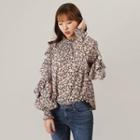 Ruffle-detail Floral Patterned Top