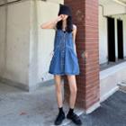 Sleeveless Denim A-line Dress / Camisole Top