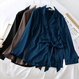 Tie-waist Lapel Light Blazer