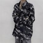 Long-sleeve All-over Print Shirt As Shown In Figure - One Size