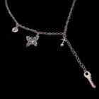 Alloy Butterfly & Key Pendant Necklace As Shown In Figure - One Size