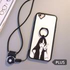Printed Mobile Ring Case With Neck Strap - Iphone 6 / 6 Plus