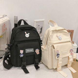 Buckled Mini Canvas Backpack