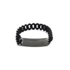 Stainless Steel Bar Silicone Bracelet