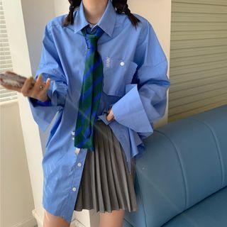 Long-sleeve Shirt / Striped Tie