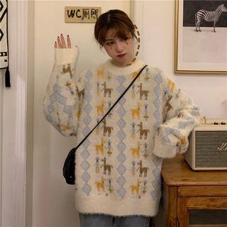 Mohair Printed Sweater