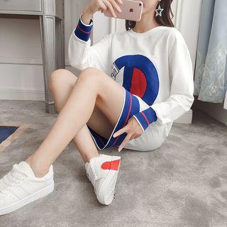 Letter D Mini Sweatshirt Dress