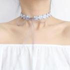 Bow-accent Lace Flower Choker