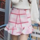Ruffle Plaid Miniskirt