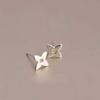 Alloy Clover Earring 1 Pair - As Shown In Figure - One Size