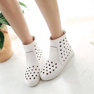 Perforated Flat Boots