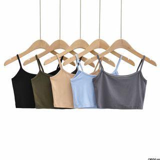 Plain Cropped Camisole Top / Midi Pencil Skirt