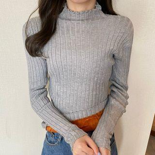 Plain Ruffled Fleece Top